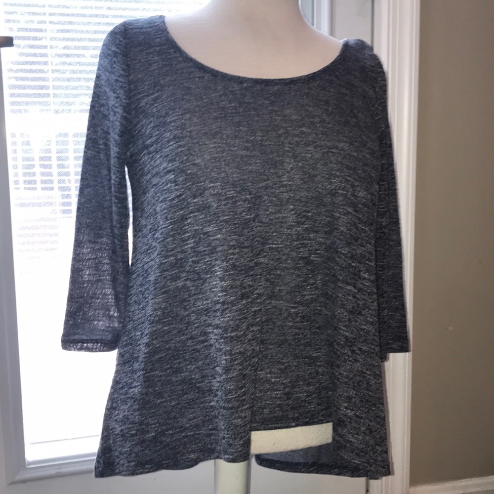 Comfortable Knit-Back Asymmetrical Top